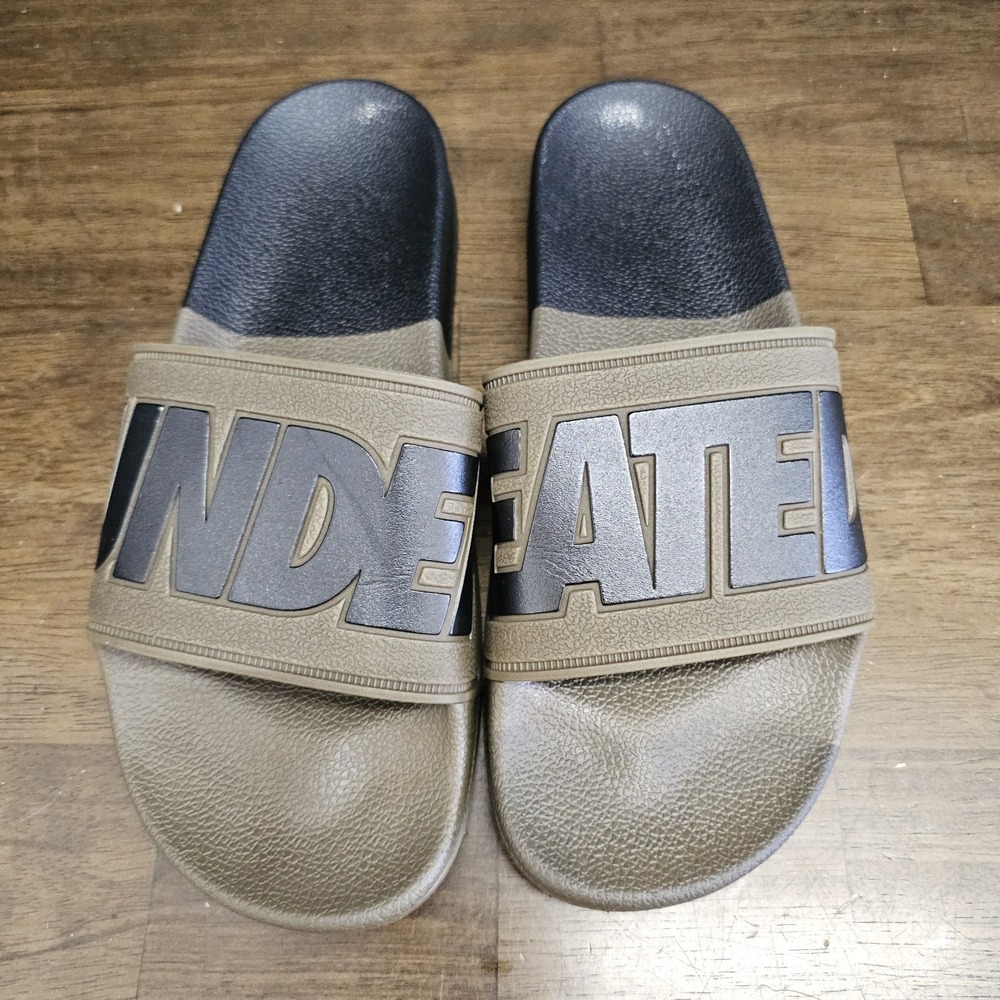 Undefeated Slides Green Black Colorblock Mens US Size 8